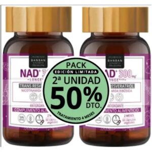 Pack De 2 Unidades NAD+ 300mg Longe Plus 60 Capsulas