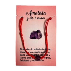 Pulsera 7 nudos con Amatista