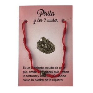 Pulsera 7 nudos con Pirita
