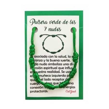 Pulsera 7 nudos verde