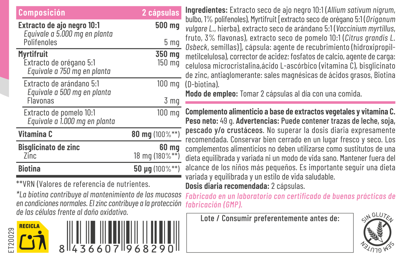 CANDIDA. FERALIVE
60 capsulas - Imagen 3