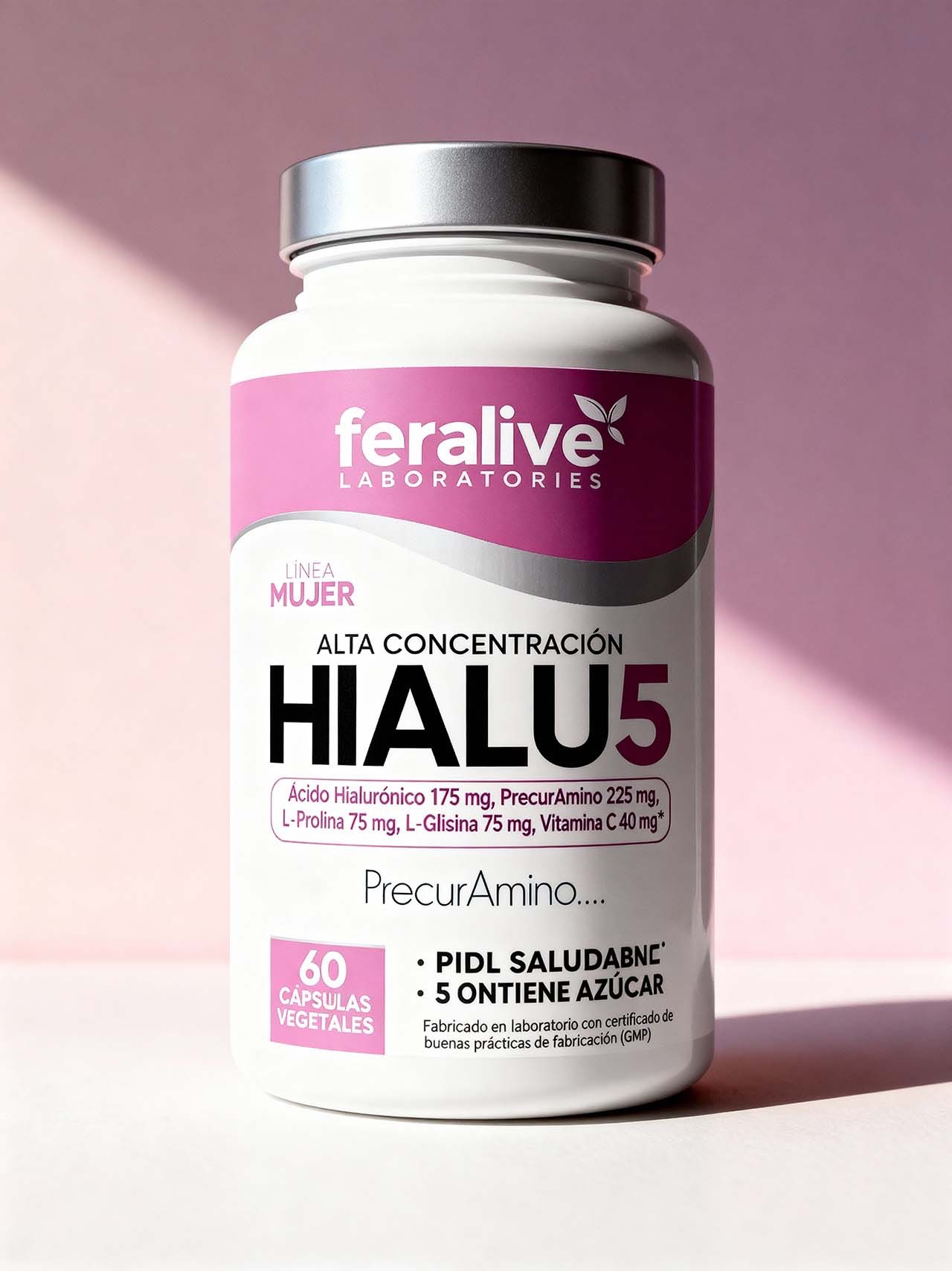 HIALU5 ácido Hialurónico 60 cap .FERALIVE - Imagen 2