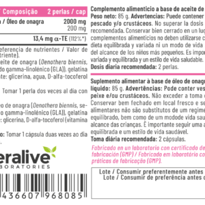 ONAGRA + VITAMINA E 60 cap FERALIVE