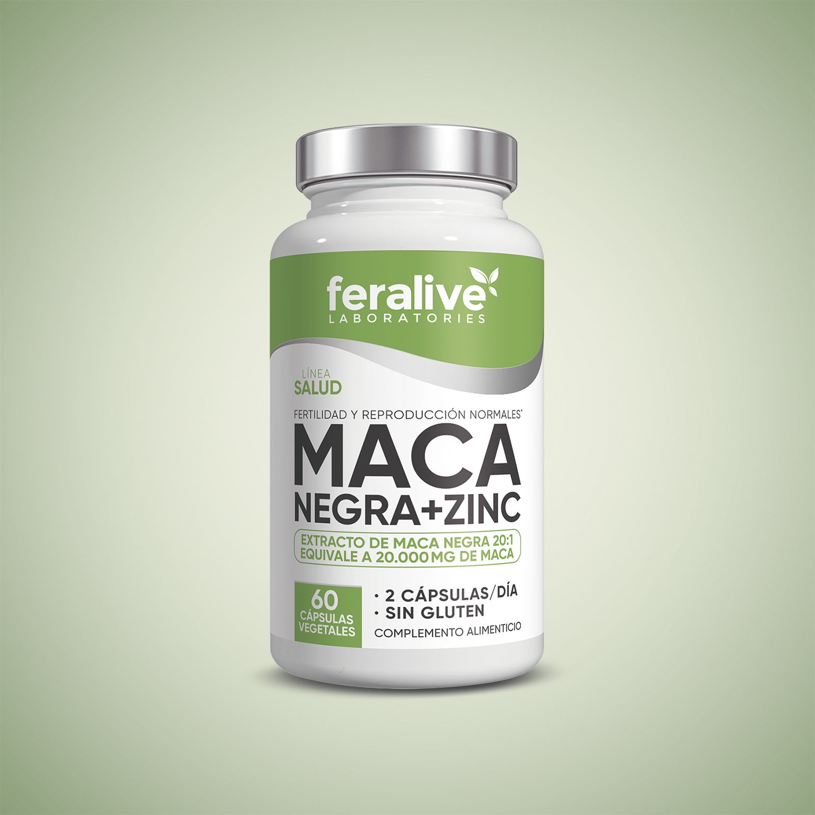 MACA NEGRA + ZINC 60 cap FERALIVE