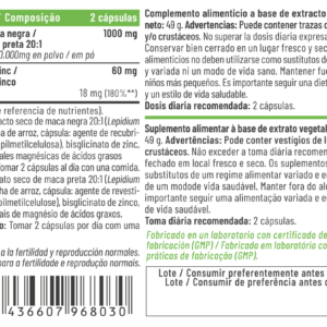 MACA NEGRA + ZINC 60 cap FERALIVE