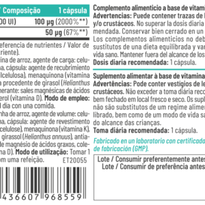 VITAMINA D3 + K2 FERALIVE
60 capsulas