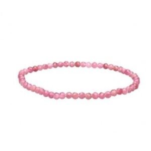 Pulsera Facetada de Turmalina Rosa 3mm