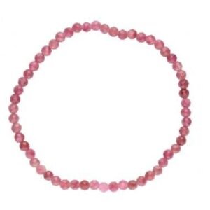 Pulsera Facetada de Turmalina Rosa 3mm