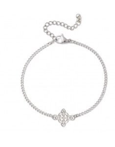 Pulsera Nudo de Bruja Doble, plateada