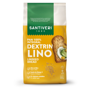 Pan Tostado 100% integral Dextrín lino 300 g Santiveri