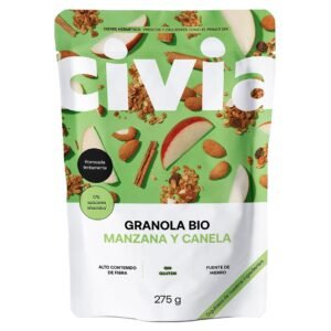 Granola Manzana y Canela
BIO Sin Gluten · 275g CIVIA FOODS