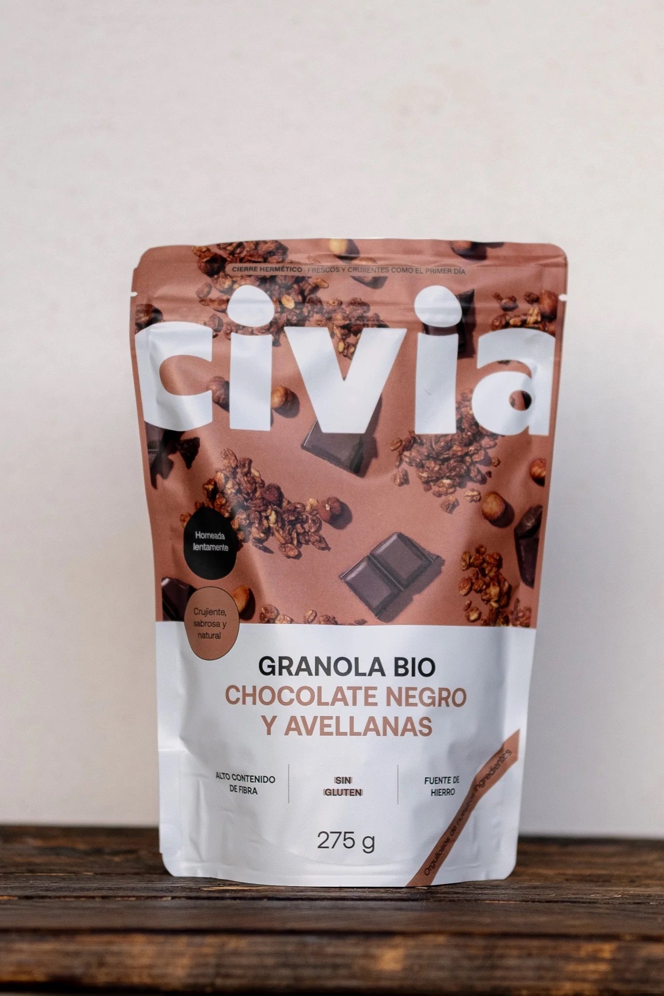 Granola Chocolate Negro y Avellanas
BIO Sin Gluten · 275g CIVIA FOODS - Imagen 3