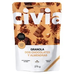 Granola Dos Chocolates y Almendras
Sin Gluten · 275g CIVIA FOODS