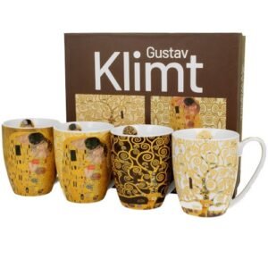 Set gustav klimt, porcelana 4 tazas 0,35 l.