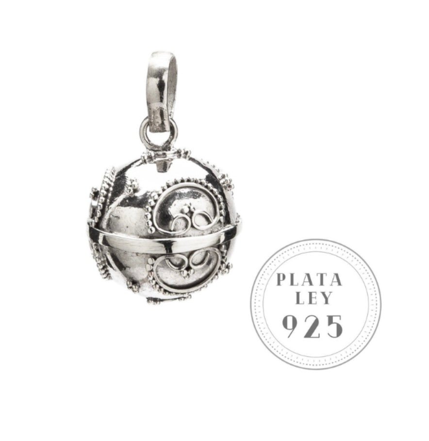 Amuleto Llamador de Ángeles 12 mm (plata de ley)