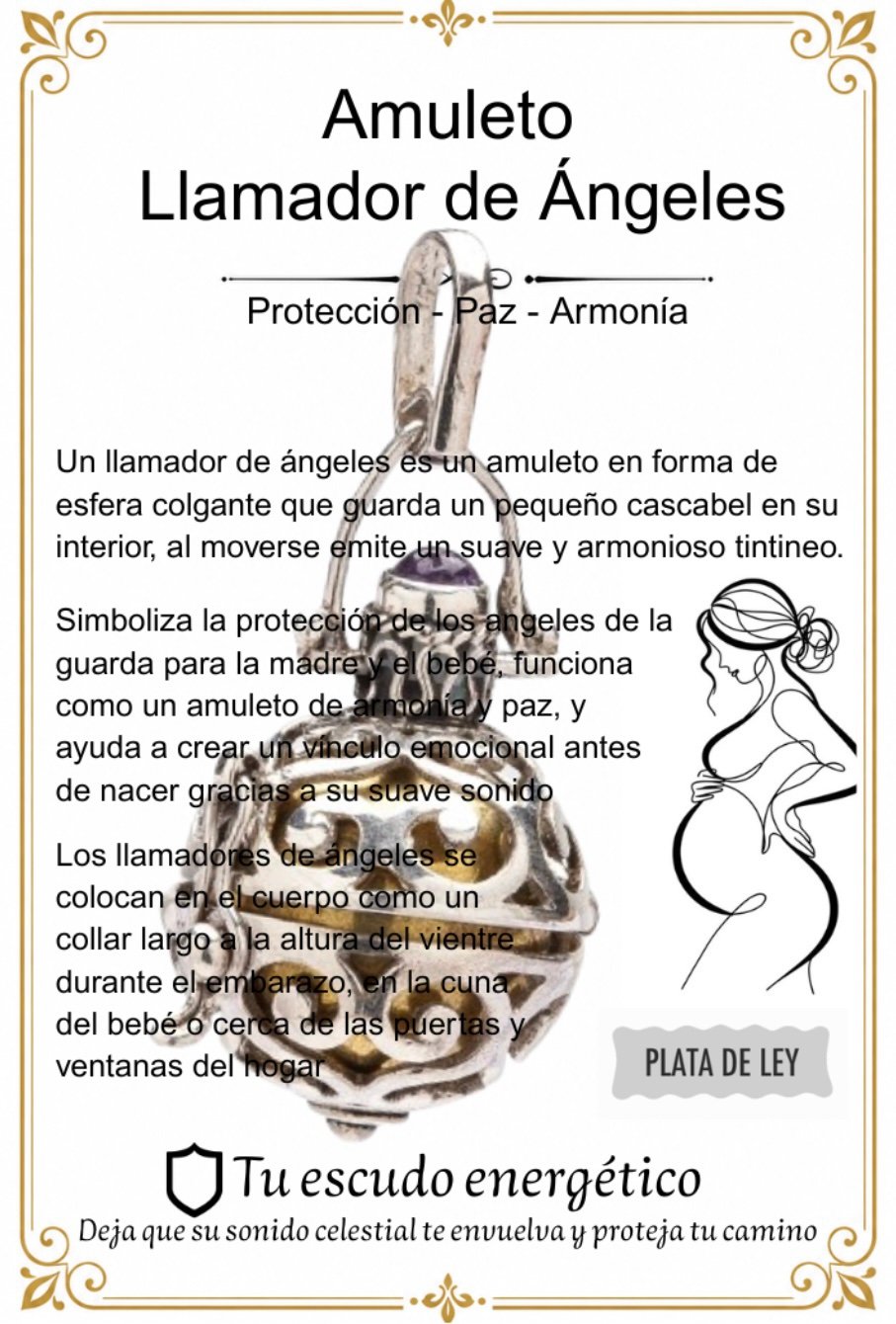 Amuleto Llamador de Ángeles 12 mm (plata de ley) - Imagen 2